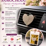Zapach Samochodowy Serce z Kryształkami na Kratkę Nawiewu
