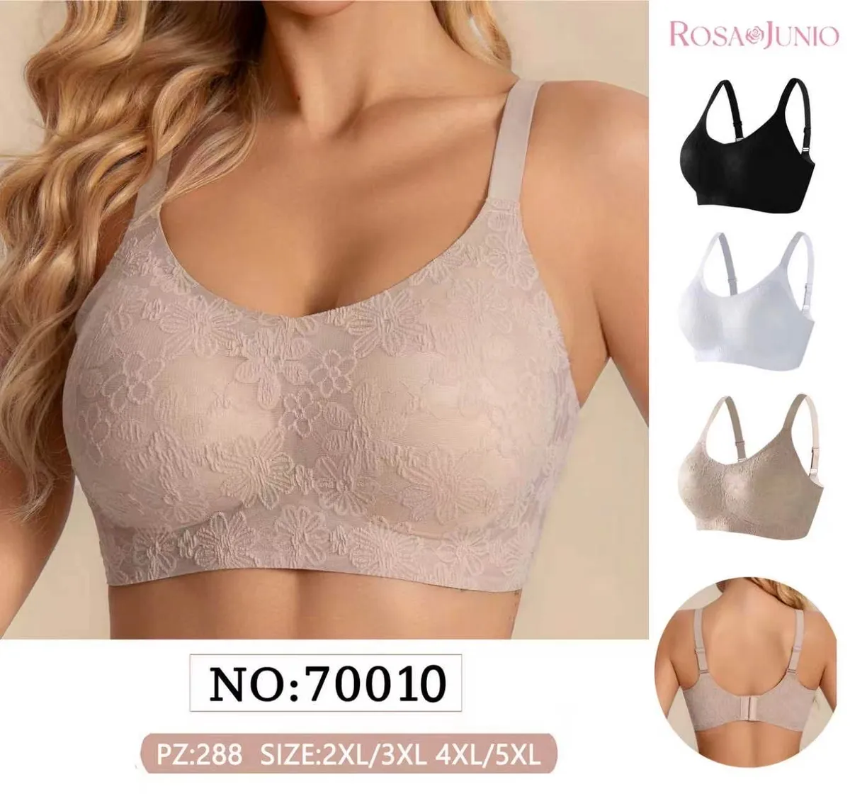 Biustonosz Koronkowy Rosa Junio Plus Size 2XL-5XL