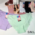 Majtki Damskie Powel Flower Prążkowane z Koronką Mix Kolorów