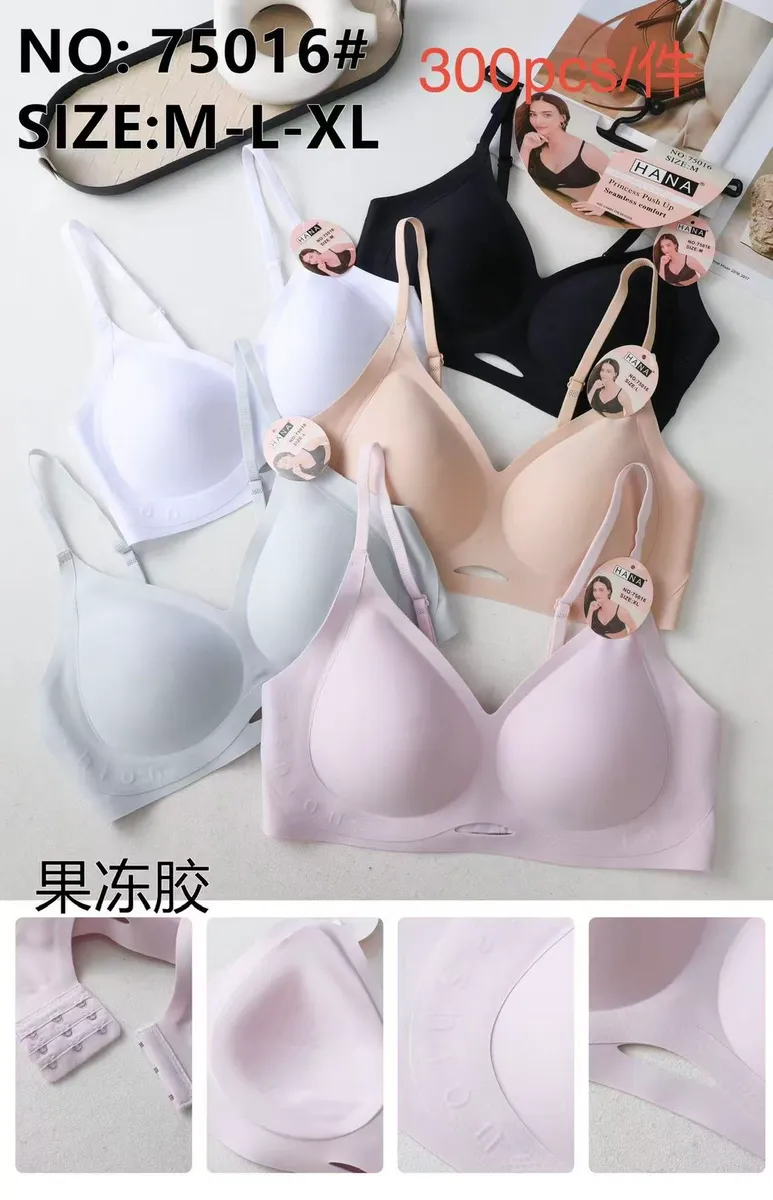 Biustonosz Hana Push-Up Bezszwowy Komplet Kolorów M-L-XL