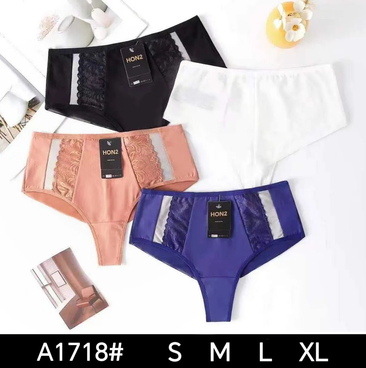 Majtki Damskie Koronkowe HON2 Zestaw Kolorystyczny S-XL