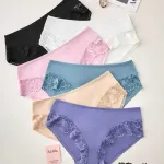 Majtki Damskie Aina Bawełniane z Koronką Wielopak S/M L/XL