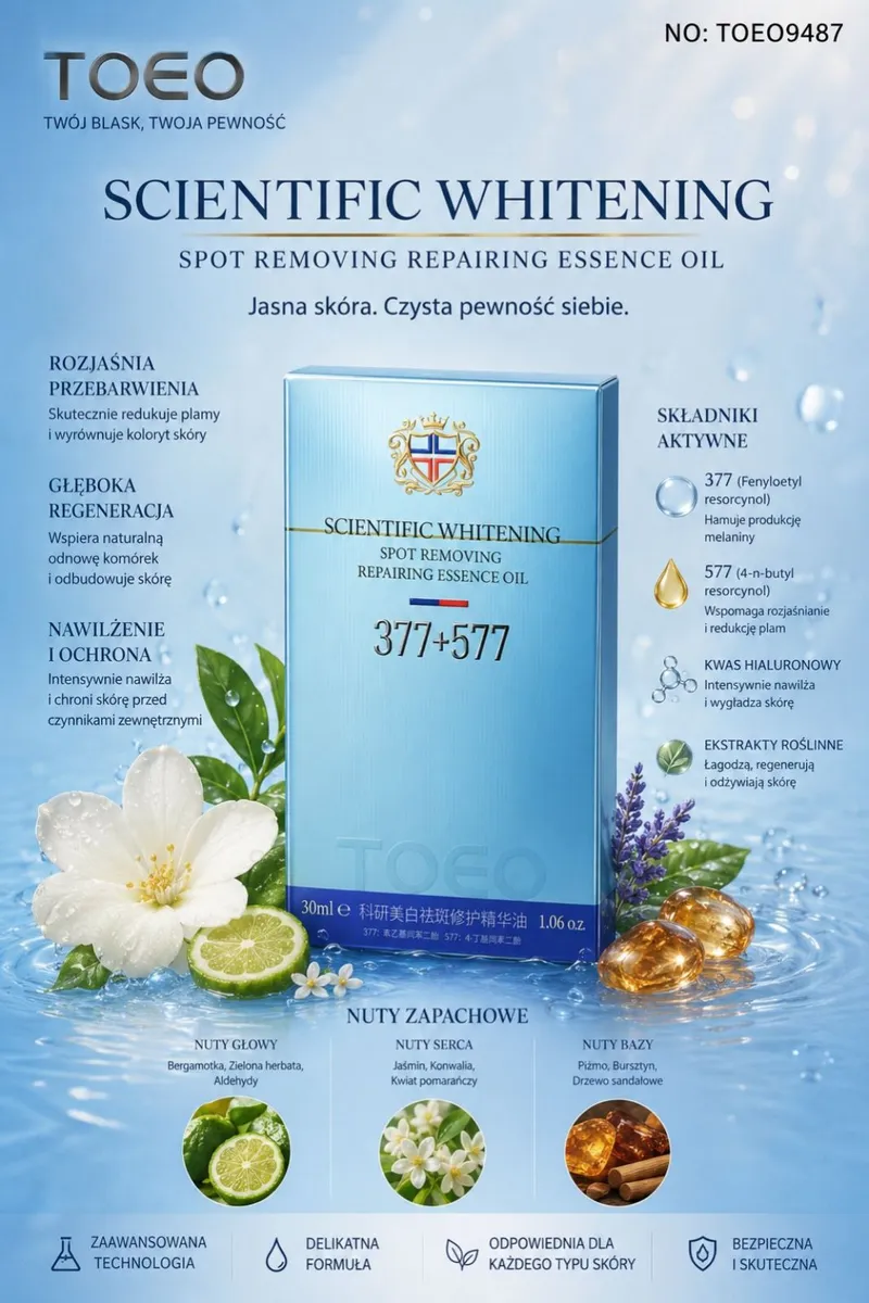 TOEO Scientific Whitening Essence Oil 30ml Rozjaśniające Serum