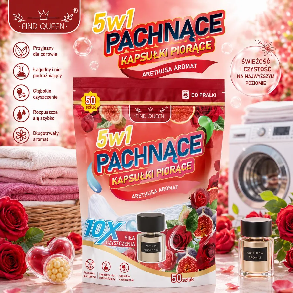 Kapsułki Piorące Find Queen 5w1 Arethusa 50 sztuk