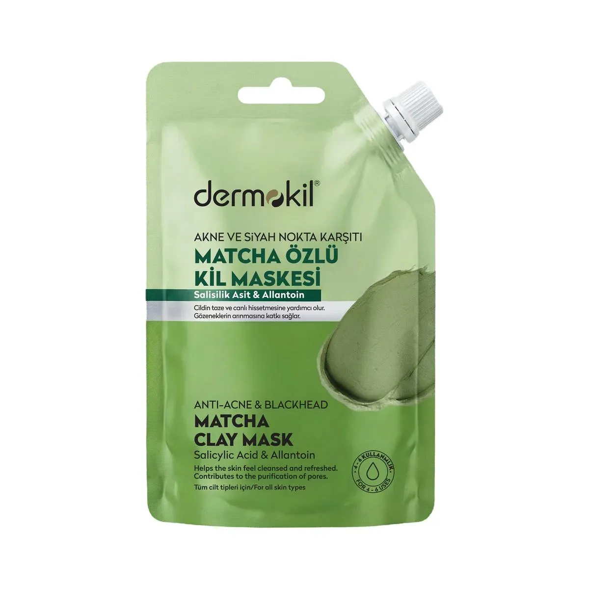 Maska Glinkowa Dermokil Matcha Przeciw Trądzikowi 30ml Doypack