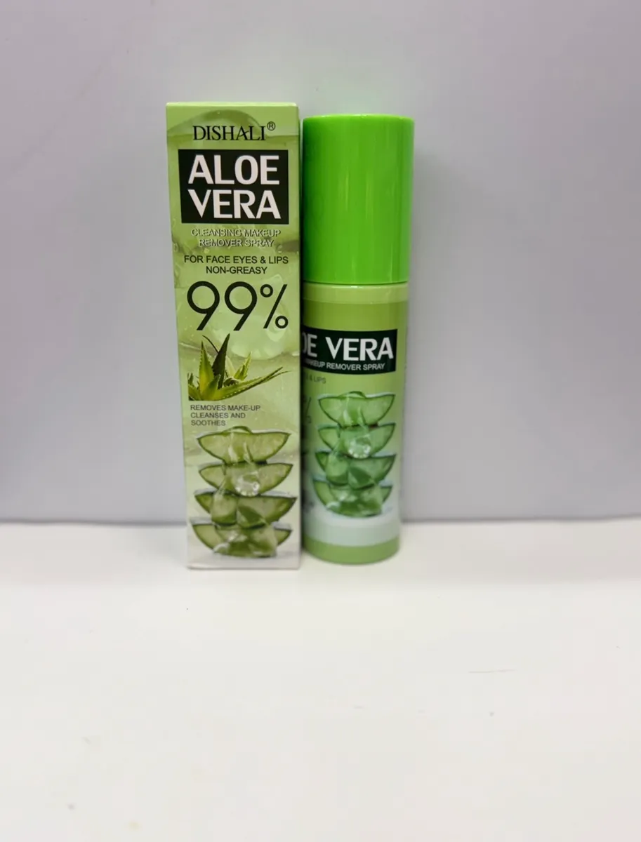 Spray do demakijażu Dishali Aloe Vera 99% do twarzy oczu i ust