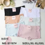Majtki Damskie Hana Prążkowane z Koronką Wielokolorowe L/XL-XL/XXL