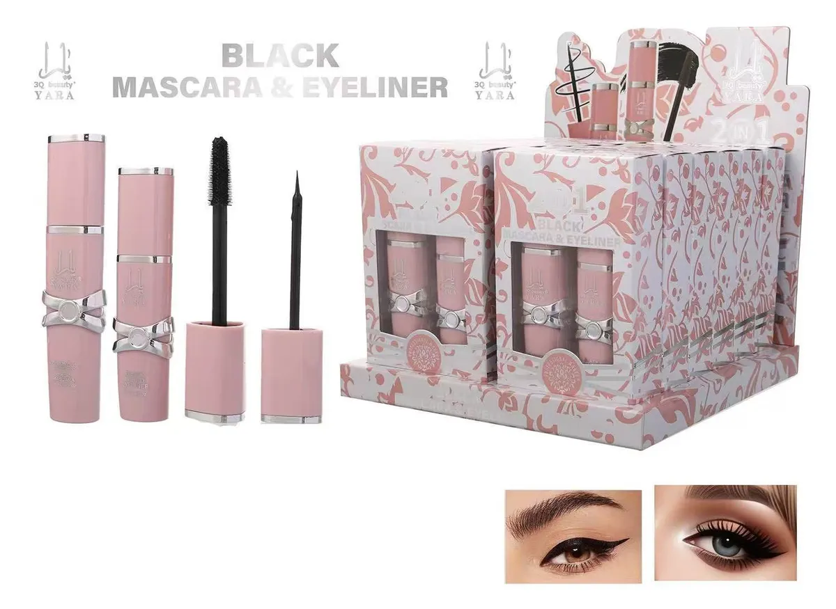Zestaw 3Q Beauty Yara 2w1 Czarny Tusz do Rzęs i Eyeliner