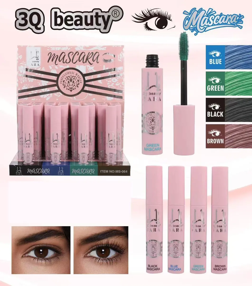 Tusz do rzęs 3Q Beauty Yara zestaw kolorowy 24 sztuki