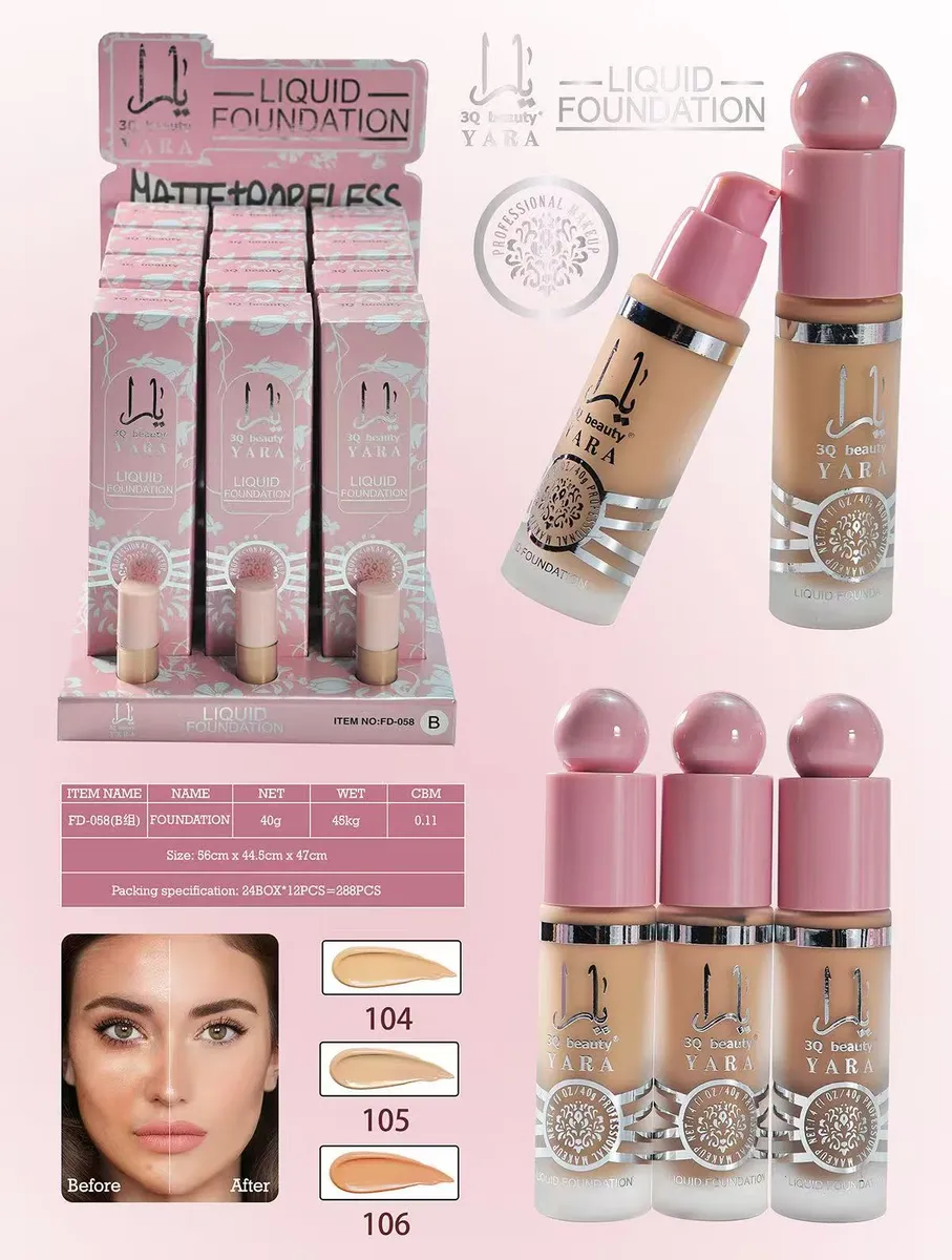 Podkład w płynie 3Q Beauty Yara Matte Poreless 40g