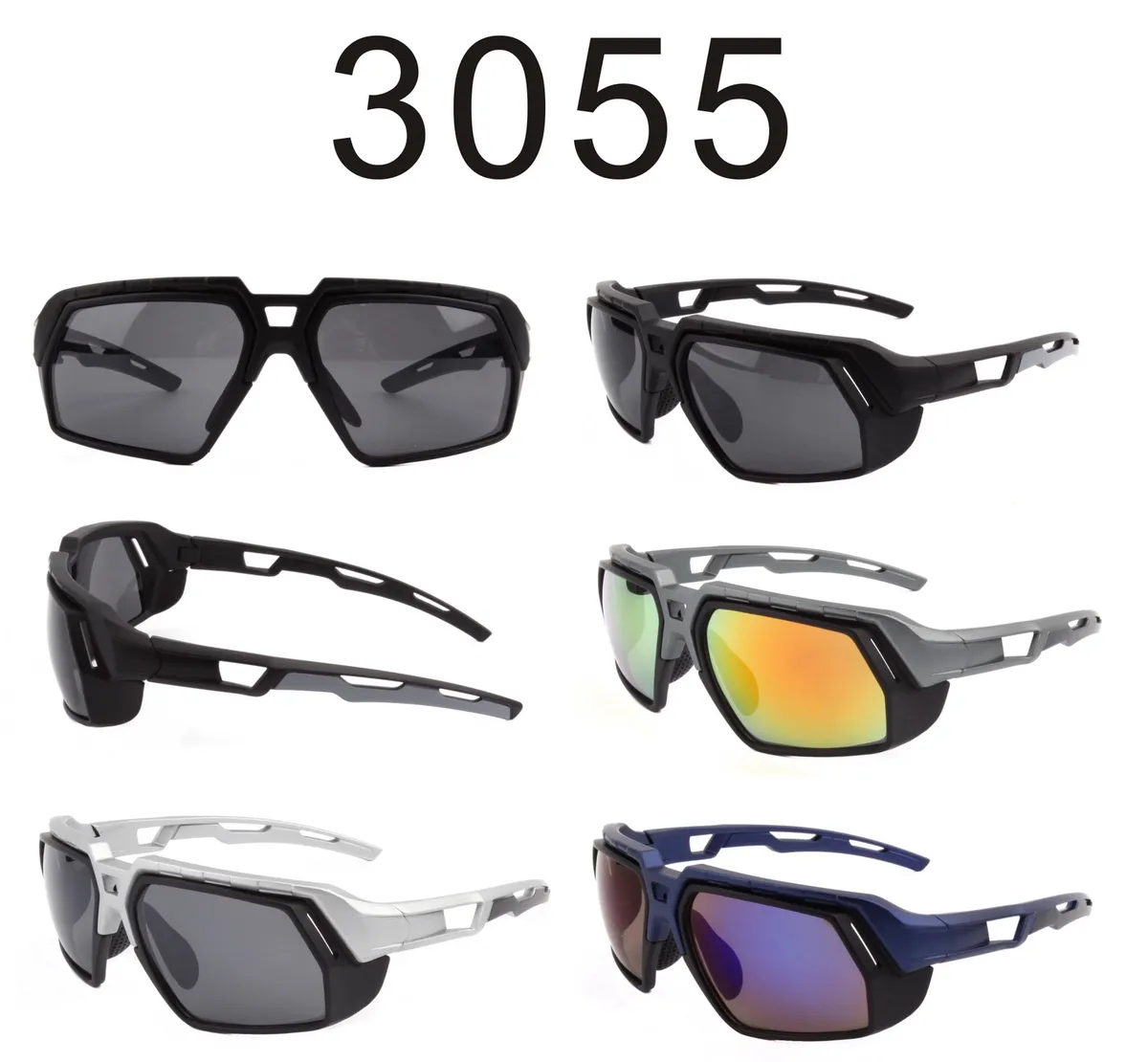 Okulary przeciwsłoneczne sportowe 3055 z filtrem UV