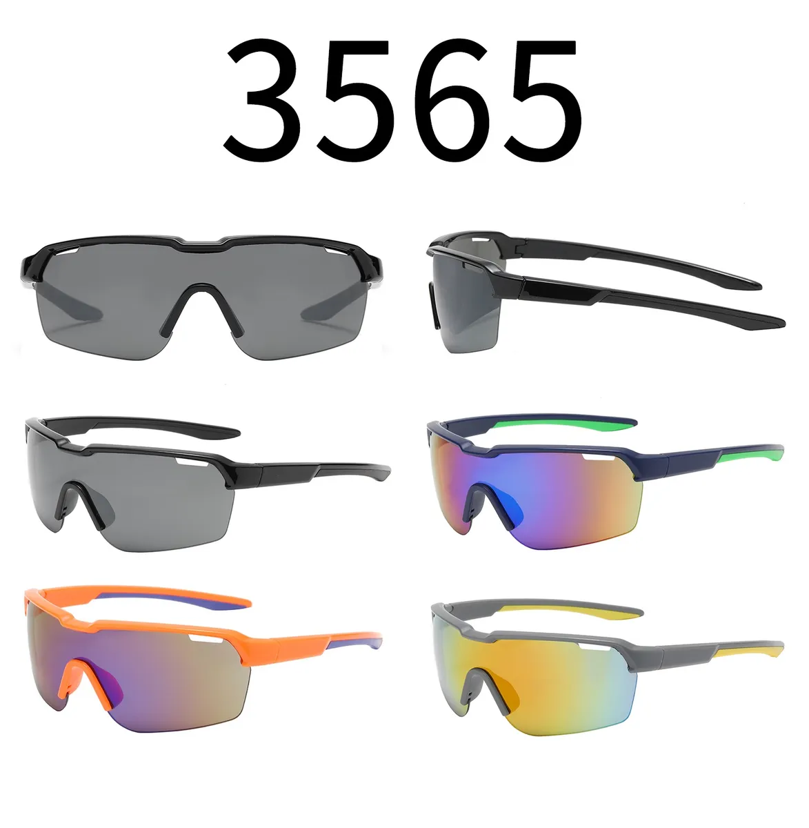 Okulary Sportowe Męskie z Lustrzanymi Soczewkami Model 3565