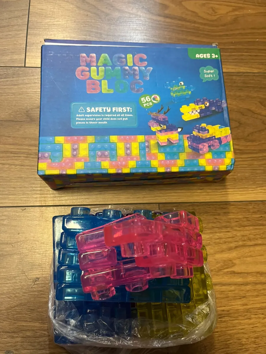 Klocki Konstrukcyjne Magic Gummy Bloc 56 el. Miękkie
