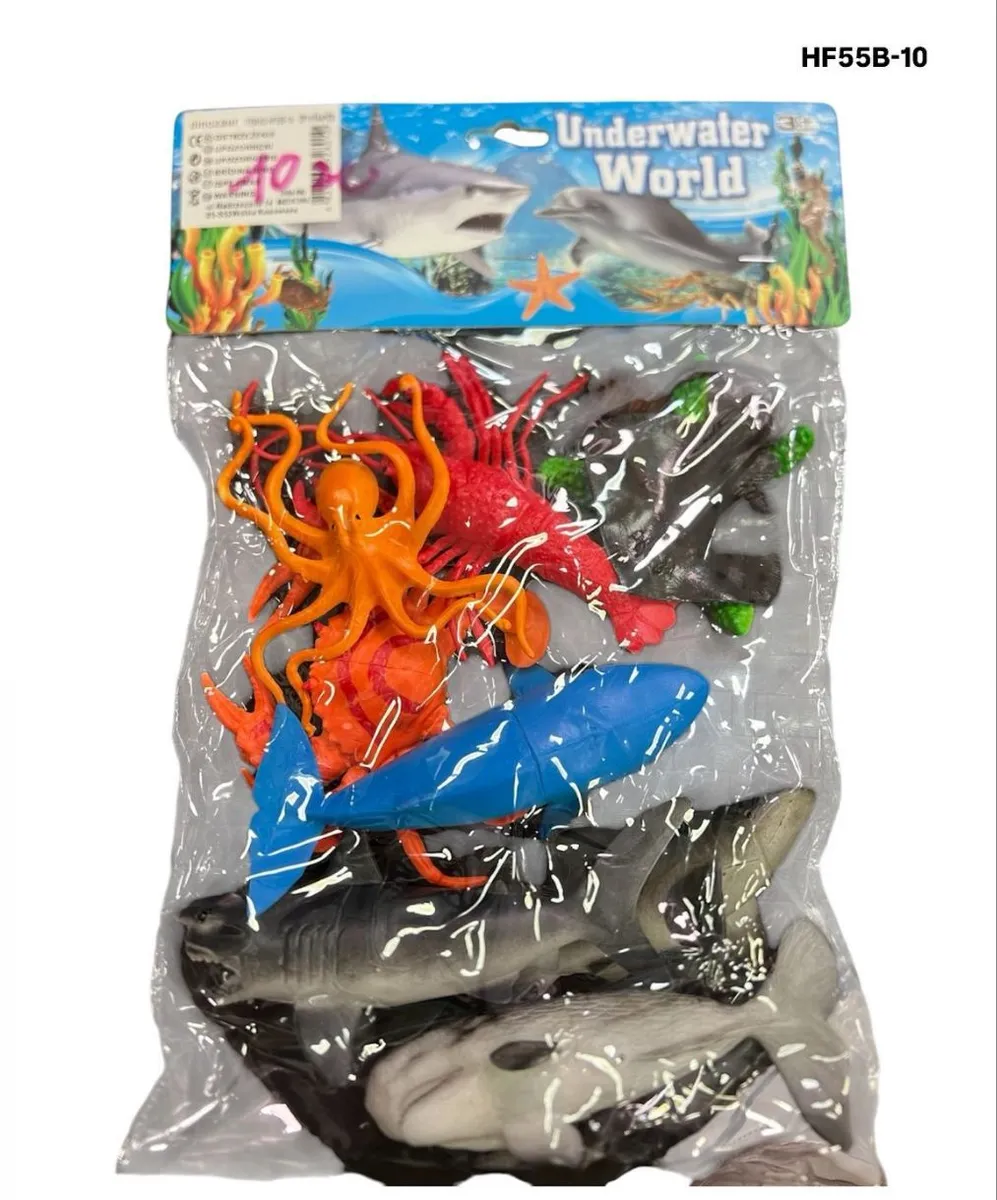 Zestaw figurek zwierząt morskich Underwater World 8 sztuk