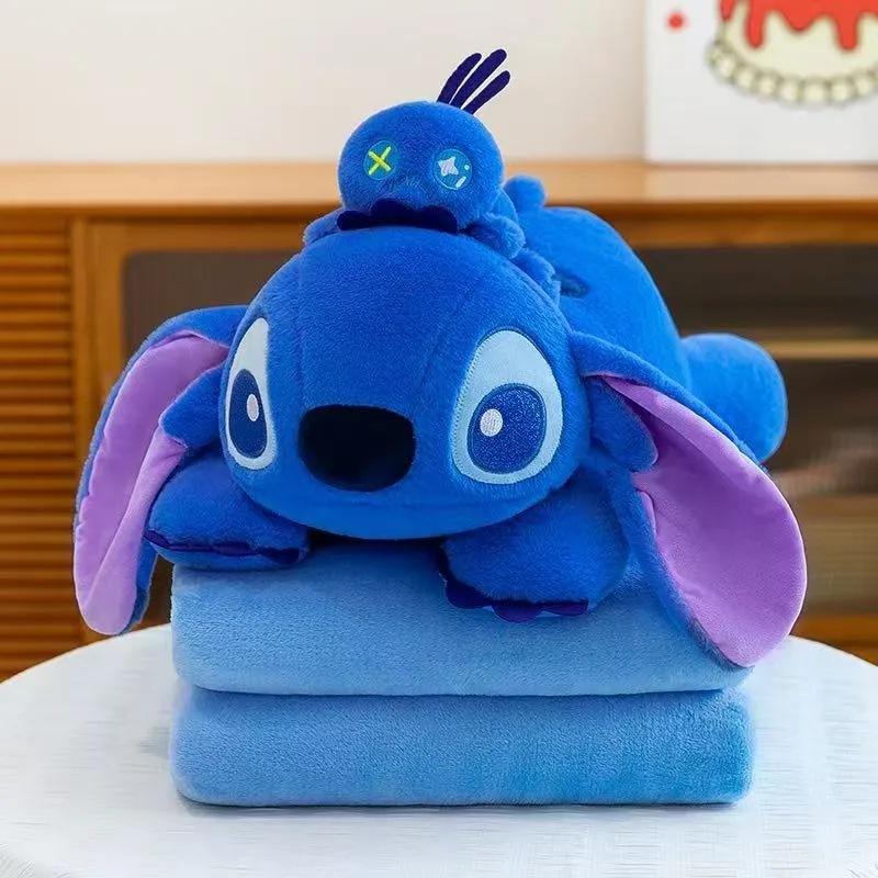 Maskotka Stitch z kocykiem niebieska pluszowa 2w1