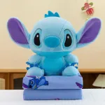 Maskotka Stitch z kocykiem pluszowym niebieska zestaw prezentowy