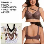 Biustonosz Koronkowy Magnolia 9833G Plus Size Brązowy