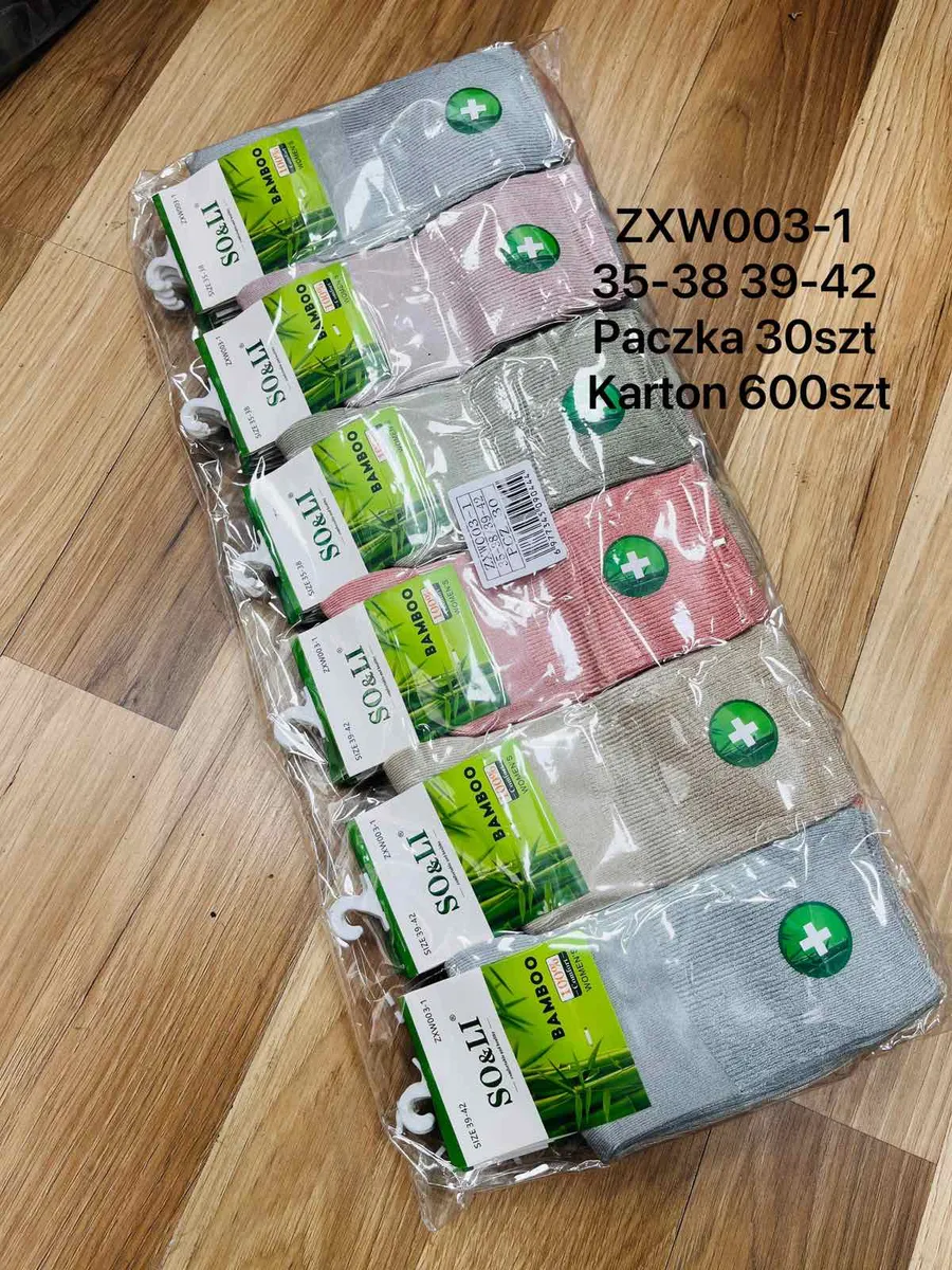 Skarpetki Damskie Bambusowe SO&LI Zestaw Kolorów 35-42 Mix Pasteli