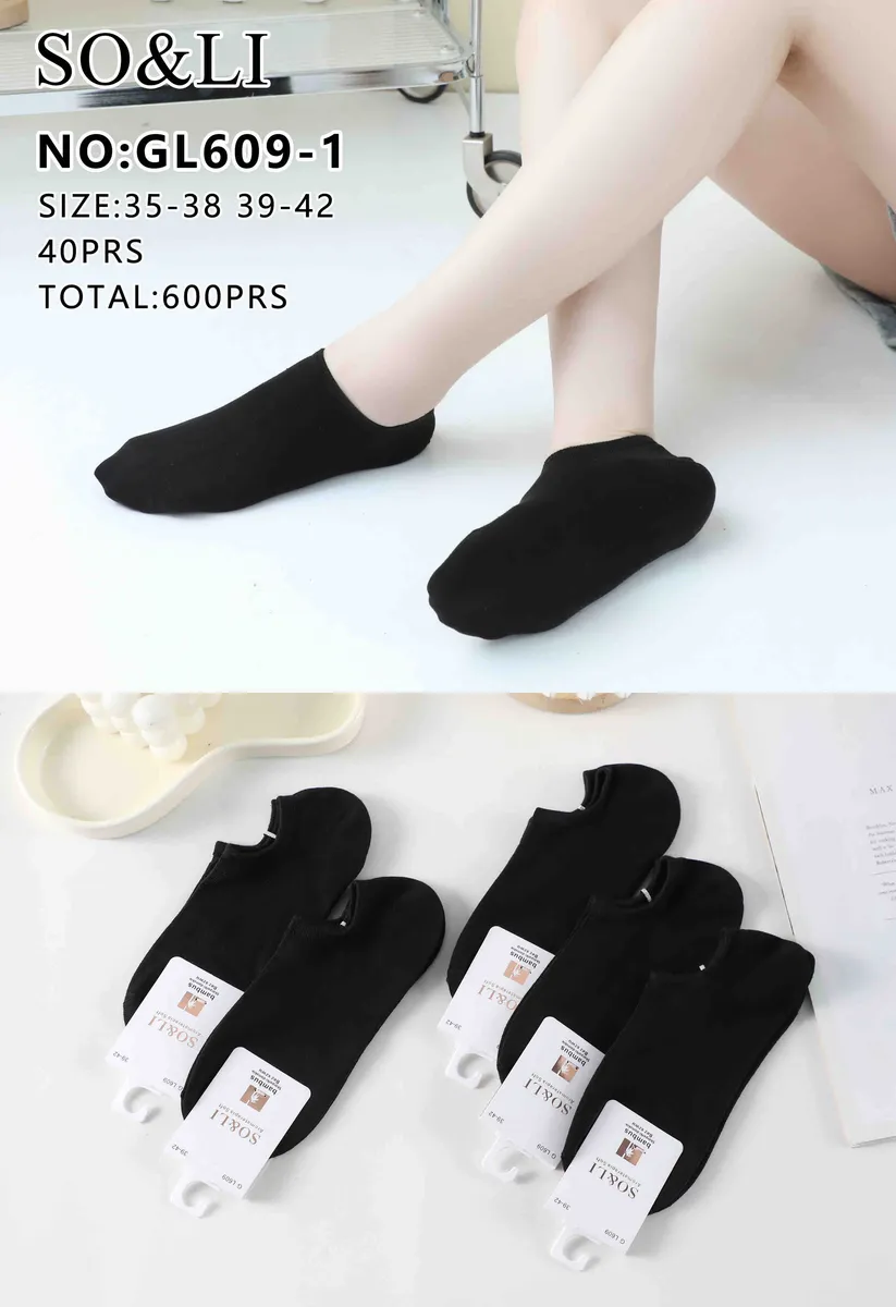 Stopki Bambusowe SO&LI Czarne Unisex Rozmiar 35-42