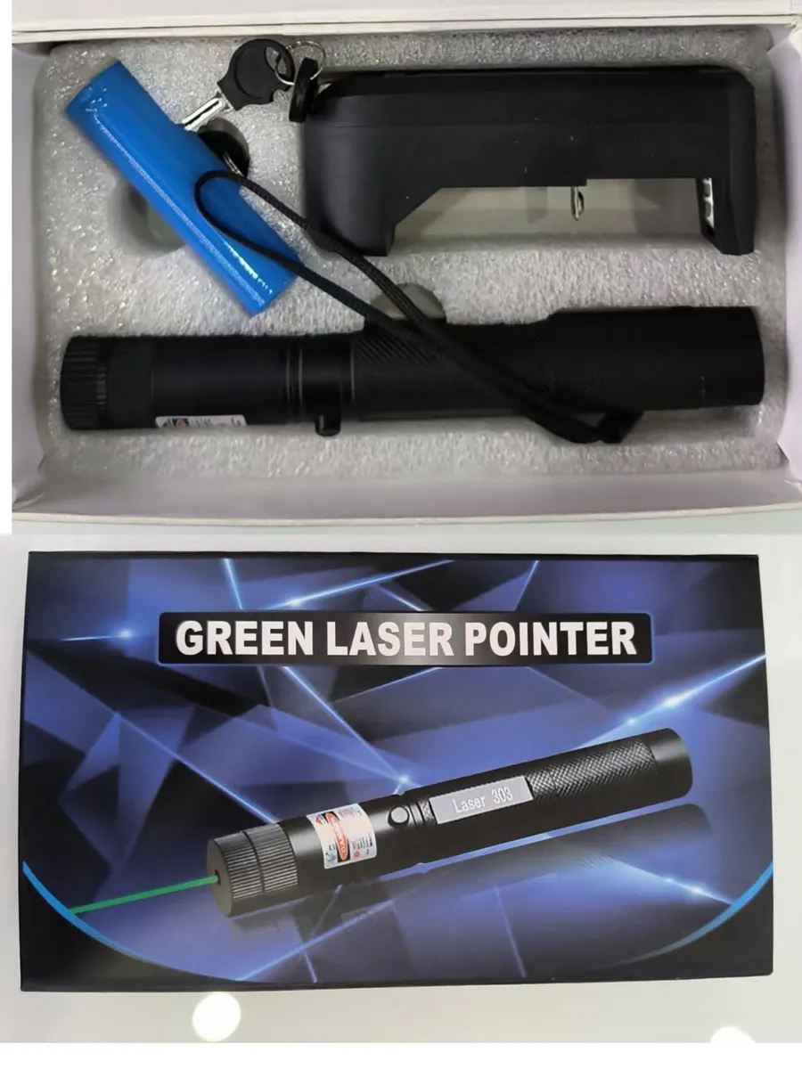 Wskaźnik Laserowy Green Laser 303 z Akumulatorem i Ładowarką