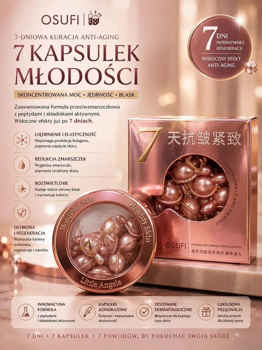 OSUFI Kapsułki Anti-Aging 7 Dni Kuracja Przeciwzmarszczkowa