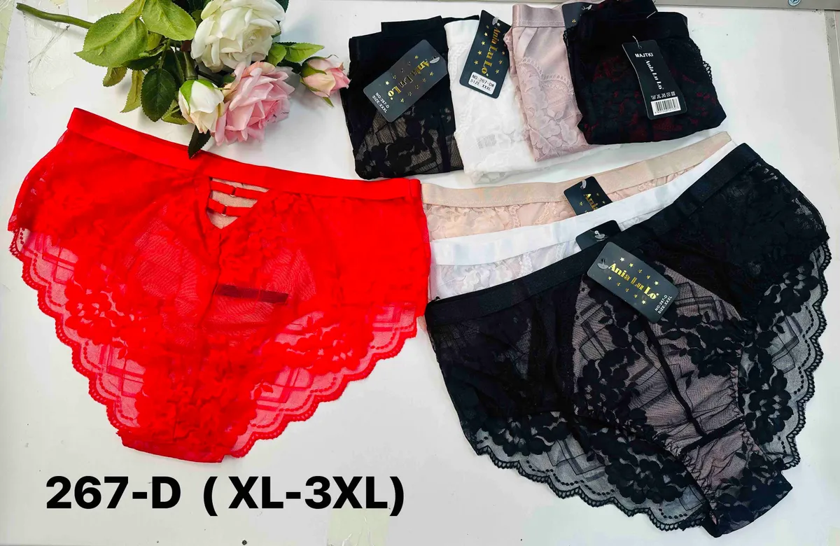 Damskie Majtki Koronkowe Ania Lu Lo 267-D Rozmiary XL-3XL