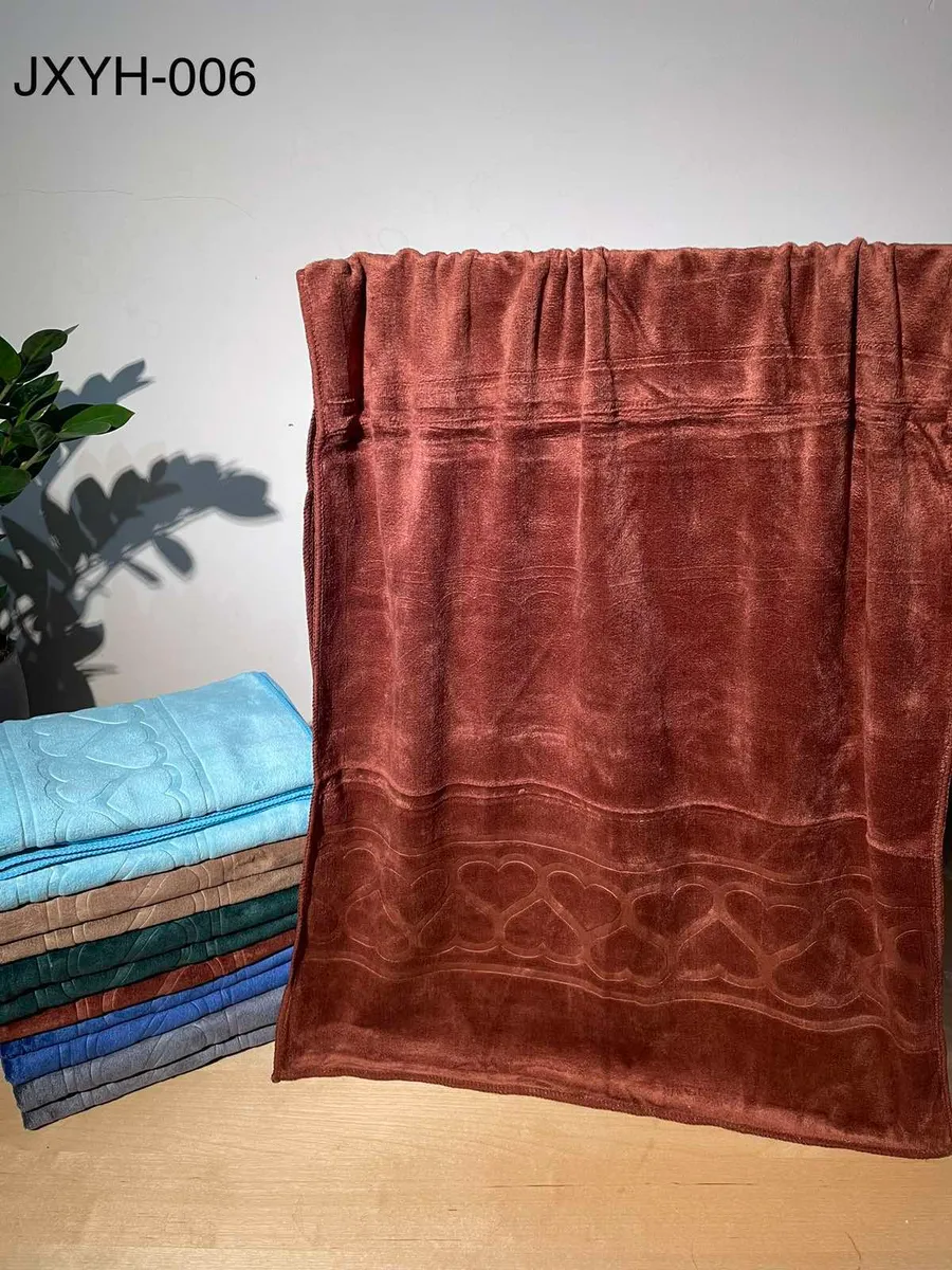Ręcznik z Mikrofibry 50x100cm z Wytłaczanym Wzorem Serc