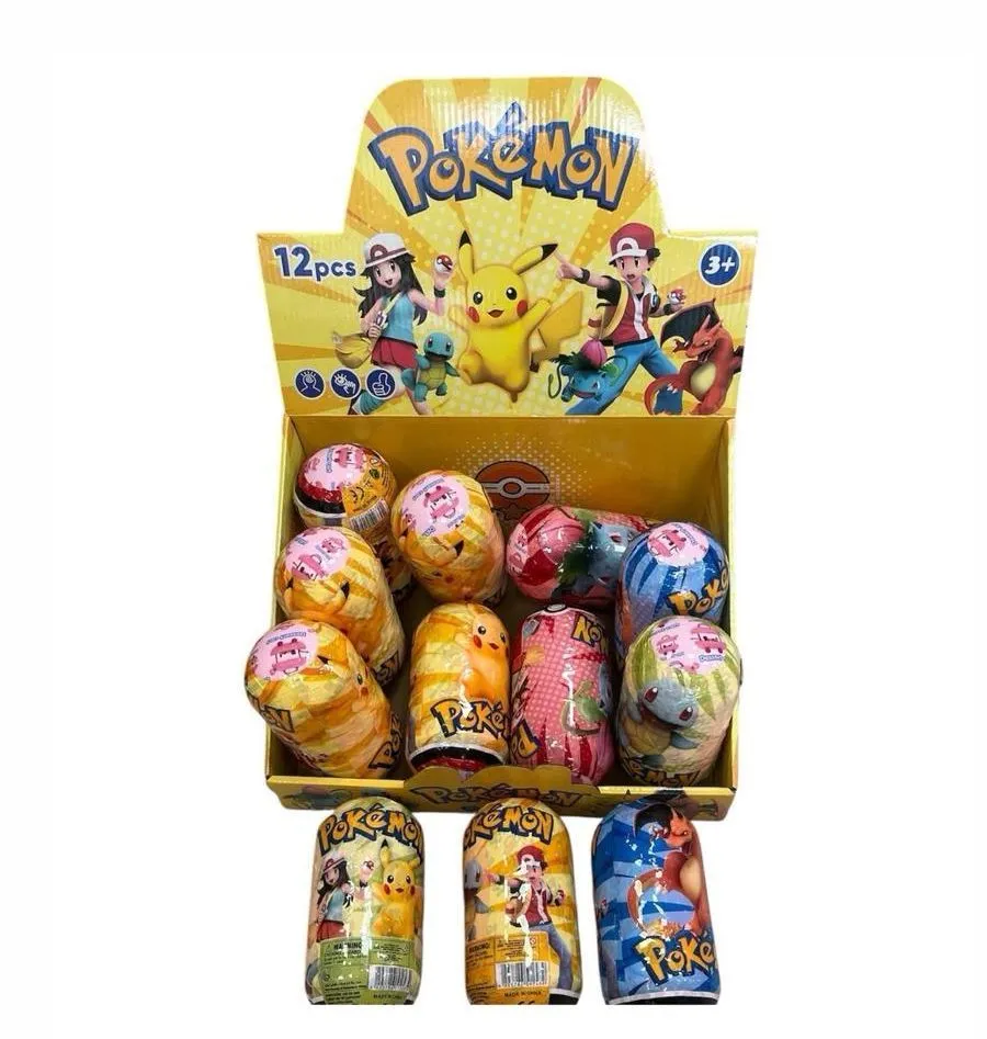 Zestaw figurek Pokemon w kapsułkach 12 sztuk