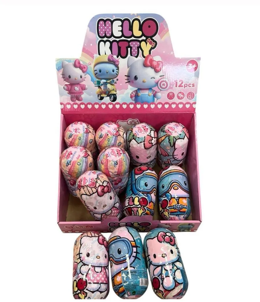 Figurki Niespodzianki Hello Kitty w Kapsułkach Zestaw 12 sztuk