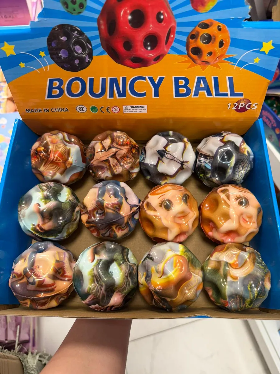 Piłeczki Kauczukowe Bouncy Ball 9cm Zestaw 12 sztuk