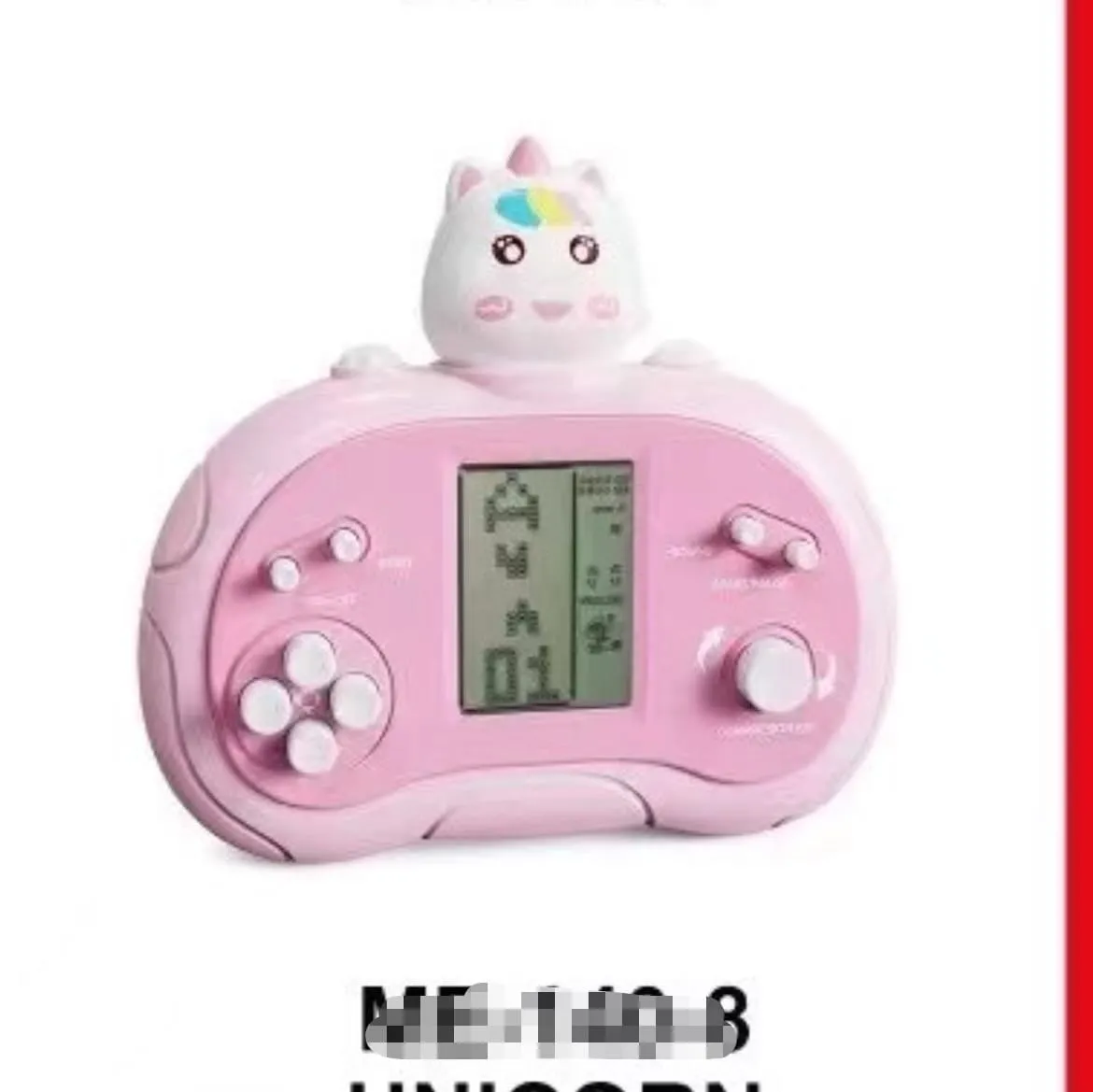 Konsola do gier dla dzieci Jednorożec Różowa Retro