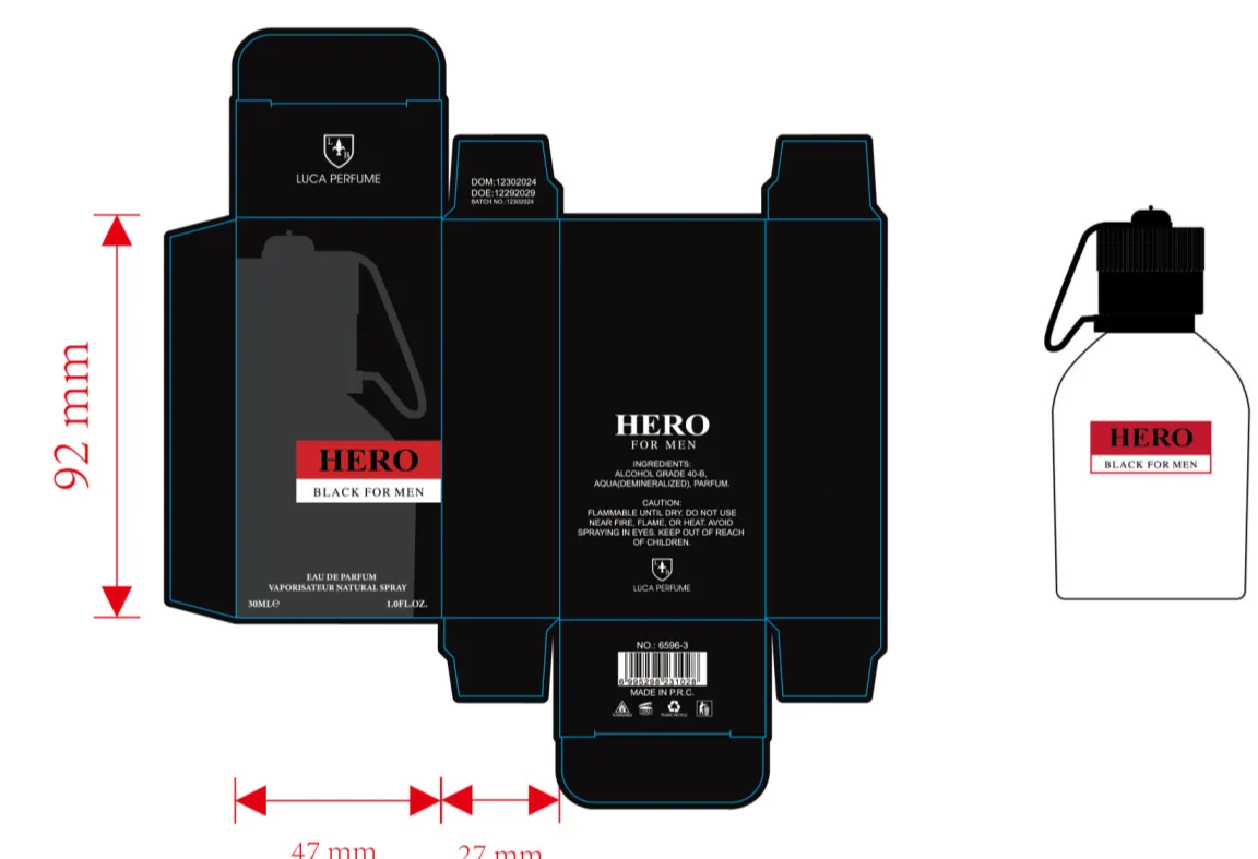 Woda perfumowana męska Hero Black 30ml Luca Perfume