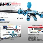 Karabin M416 na kulki żelowe elektryczny niebieski kamuflaż 62cm