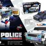 Aojia Toys Robot Policyjny Samochód Transformujący Światło Dźwięk