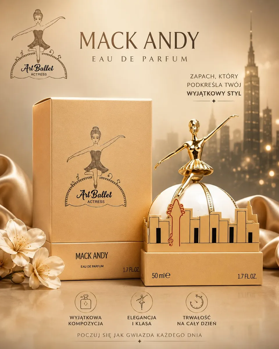 Woda perfumowana Mack Andy Art Ballet Actress 50ml złota baletnica