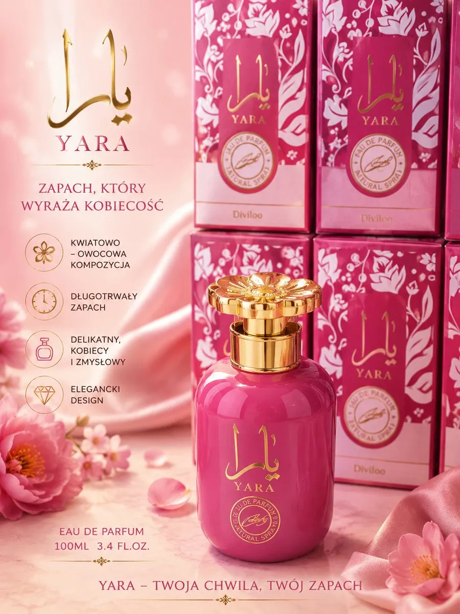 Woda Perfumowana Yara 100ml Kwiatowo-Owocowa Damska