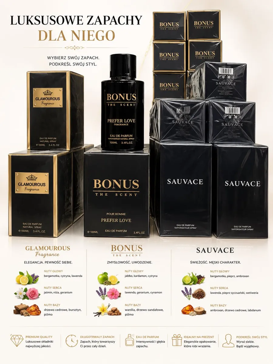 Woda perfumowana męska Bonus The Scent Prefer Love 100ml