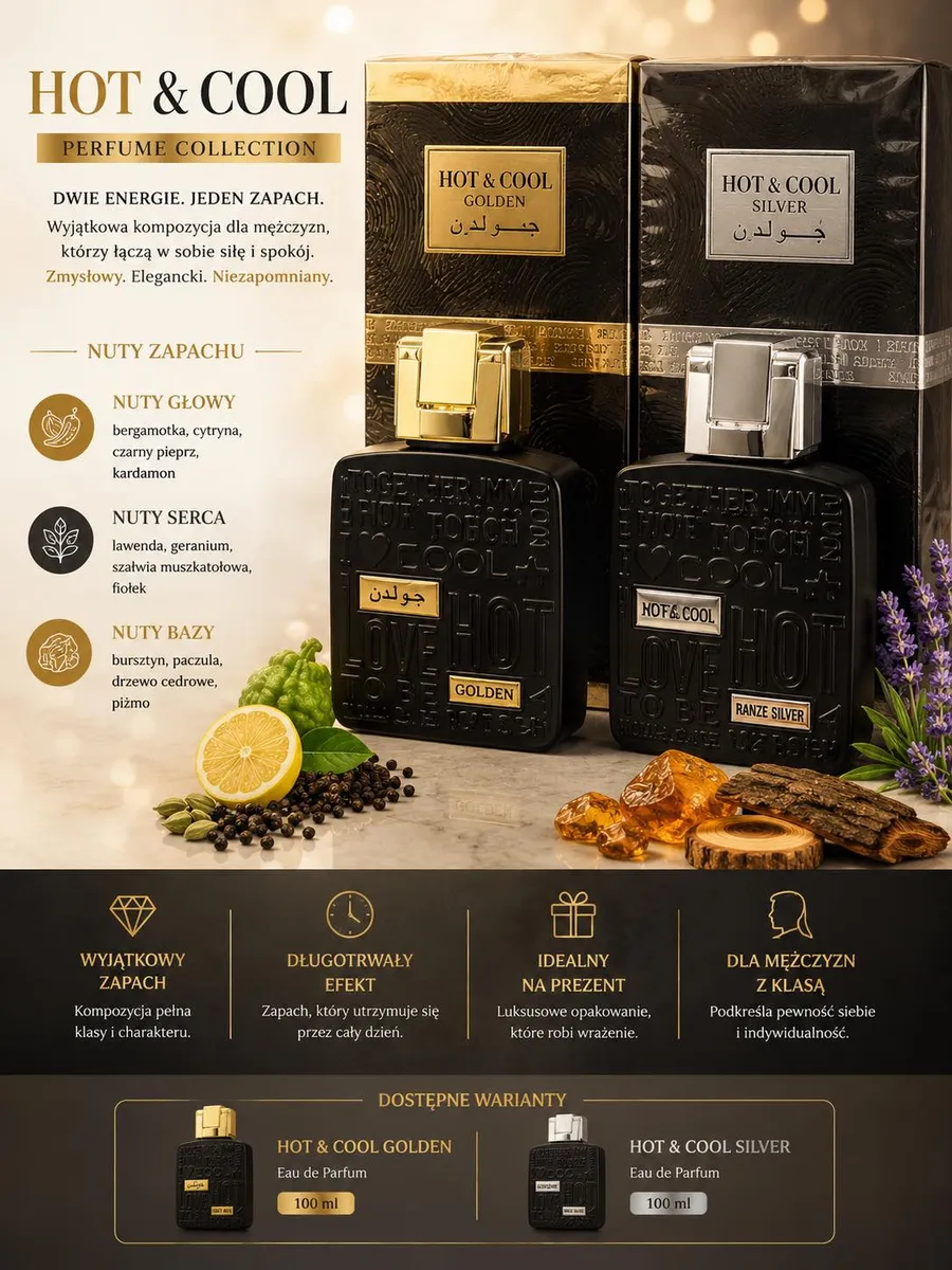 Woda Perfumowana Hot & Cool Golden Męska 100ml