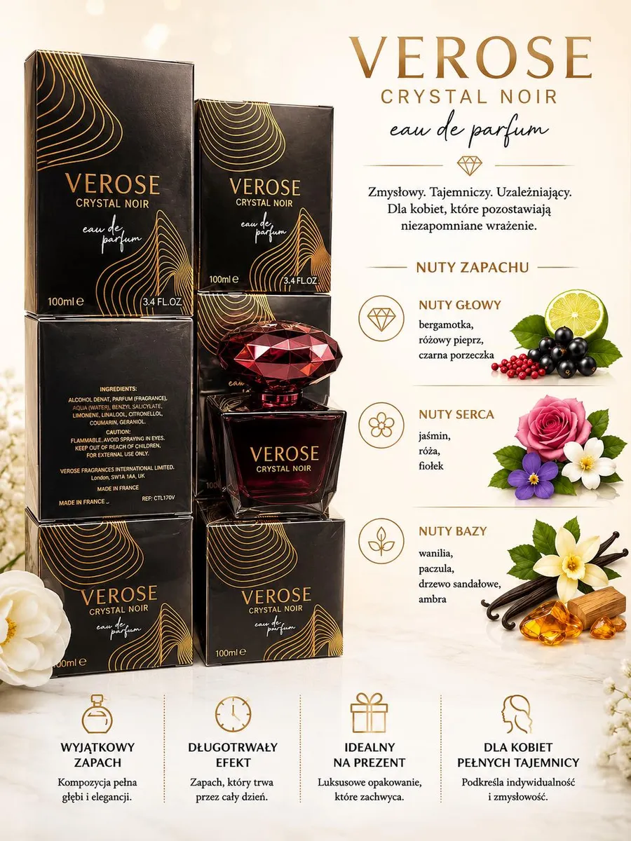 Woda perfumowana Verose Crystal Noir 100ml damska