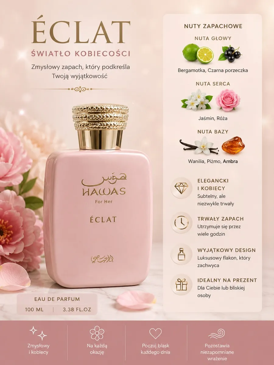 Woda perfumowana Hawas For Her Éclat 100ml damska
