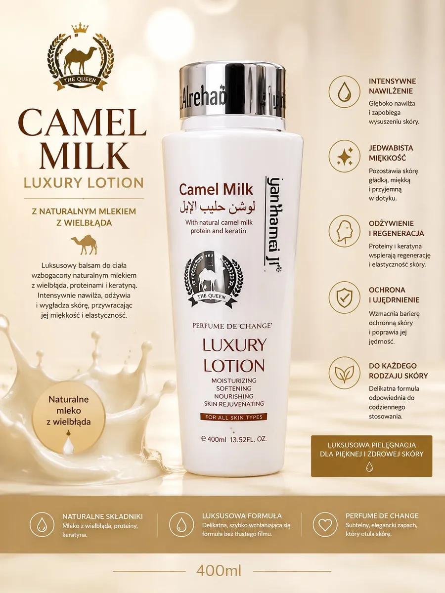 Balsam do ciała Camel Milk Luxury Lotion 400ml z mlekiem wielbłąda