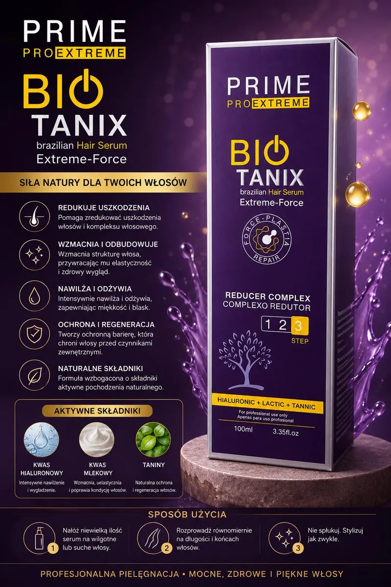Prime Pro Extreme Bio Tanix Serum do Włosów 100ml Regeneracja