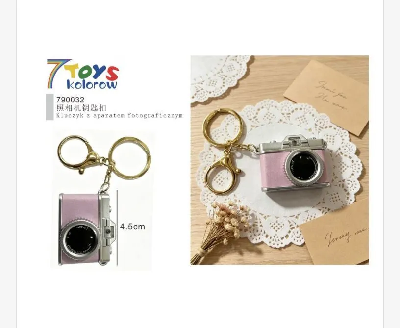 Brelok Aparat Fotograficzny Różowy 4.5cm 7TOYS
