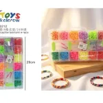Zestaw Gumek do Robienia Bransoletek 7TOYS Kolorow 2400szt 29cm