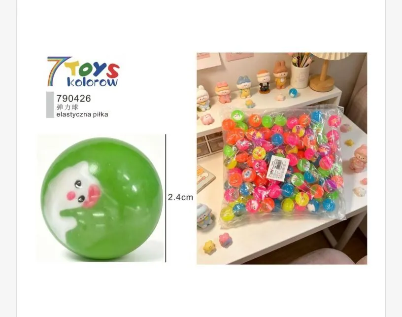 Elastyczna Piłka Gumowa Żaba 2.4cm 7 Toys Kolorow