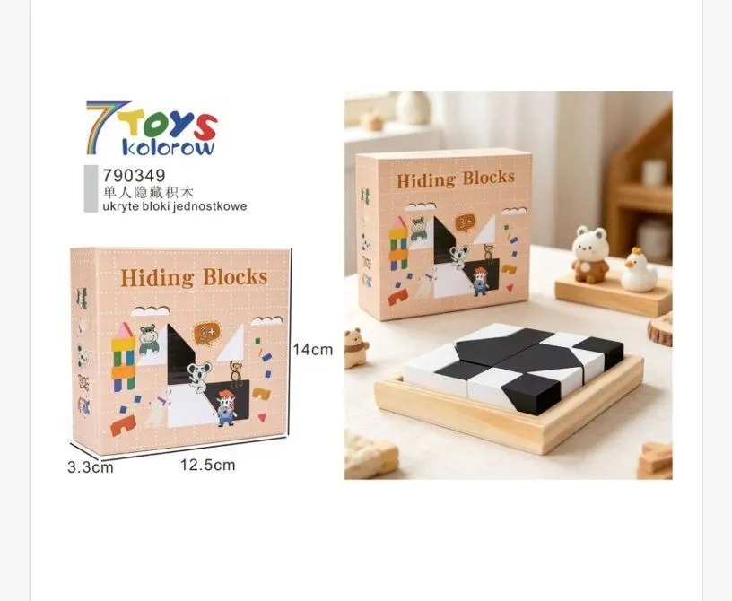 Hiding Blocks Ukryte Bloki Drewniane 3+ 7TOYS