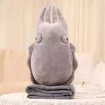 Maskotka Totoro z Kocykem Szary 40cm