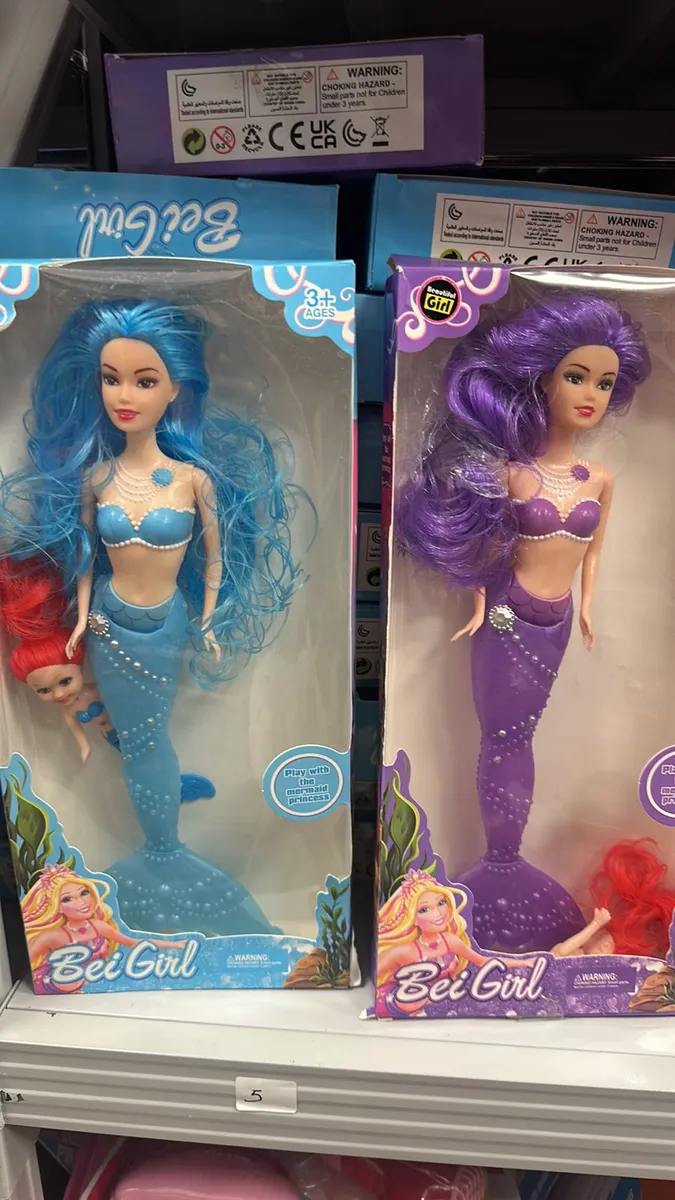 Lalka Syrenka Bei Girl Fioletowa z Akcesoriami 32cm