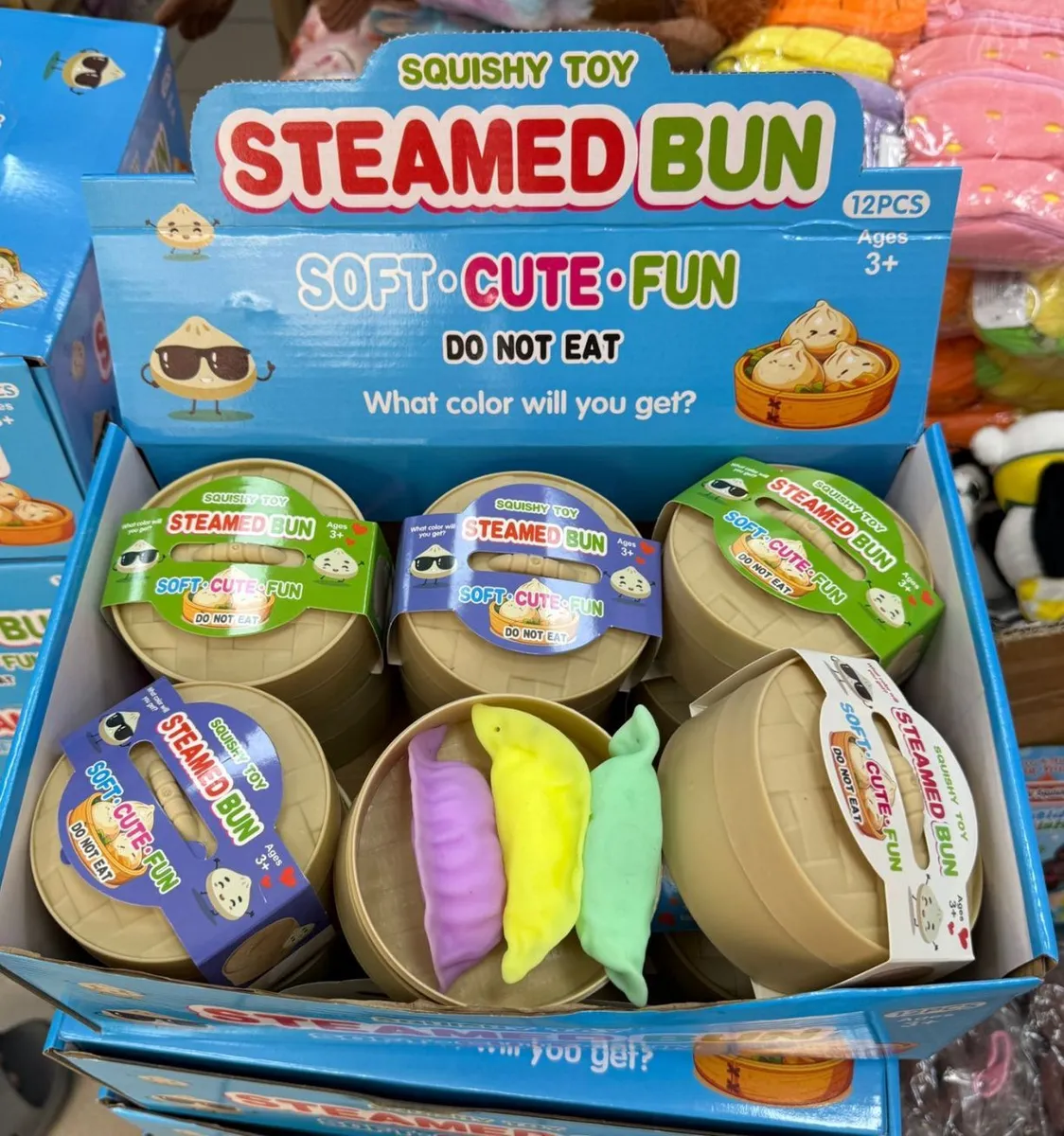 Steamed Bun Squishy Toy Mix Kolor 8cm
