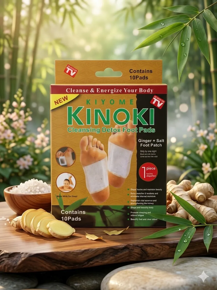 Plastry Detoksykujące na Stopy Kinoki Ginger + Salt 10szt